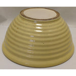 1930s Huge 13"X6" Yellow PFALTZGRAFF YORK PA Mixing Bowl Bread Dough Pottery Ribbed Beehive