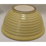 1930s Huge 13"X6" Yellow PFALTZGRAFF YORK PA Mixing Bowl Bread Dough Pottery Ribbed Beehive