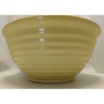 1930s Huge 13"X6" Yellow PFALTZGRAFF YORK PA Mixing Bowl Bread Dough Pottery Ribbed Beehive