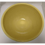 1930s Huge 13"X6" Yellow PFALTZGRAFF YORK PA Mixing Bowl Bread Dough Pottery Ribbed Beehive