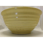 1930s Huge 13"X6" Yellow PFALTZGRAFF YORK PA Mixing Bowl Bread Dough Pottery Ribbed Beehive