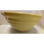 1930s Huge 13"X6" Yellow PFALTZGRAFF YORK PA Mixing Bowl Bread Dough Pottery Ribbed Beehive