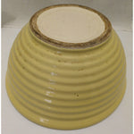 1930s Huge 13"X6" Yellow PFALTZGRAFF YORK PA Mixing Bowl Bread Dough Pottery Ribbed Beehive