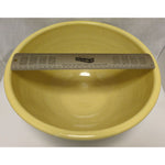 1930s Huge 13"X6" Yellow PFALTZGRAFF YORK PA Mixing Bowl Bread Dough Pottery Ribbed Beehive