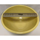 1930s Huge 13"X6" Yellow PFALTZGRAFF YORK PA Mixing Bowl Bread Dough Pottery Ribbed Beehive