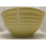 1930s Huge 13"X6" Yellow PFALTZGRAFF YORK PA Mixing Bowl Bread Dough Pottery Ribbed Beehive
