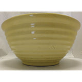 1930s Huge 13"X6" Yellow PFALTZGRAFF YORK PA Mixing Bowl Bread Dough Pottery Ribbed Beehive