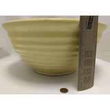 1930s Huge 13"X6" Yellow PFALTZGRAFF YORK PA Mixing Bowl Bread Dough Pottery Ribbed Beehive