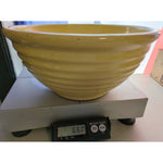 1930s Huge 13"X6" Yellow PFALTZGRAFF YORK PA Mixing Bowl Bread Dough Pottery Ribbed Beehive