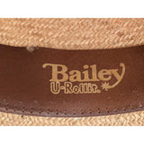 7.5 Bailey U-Rollit Straw New West Western Cowboy Hat Braided Accent Vintage 70s