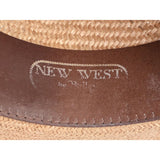 7.5 Bailey U-Rollit Straw New West Western Cowboy Hat Braided Accent Vintage 70s