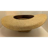 7.5 Bailey U-Rollit Straw New West Western Cowboy Hat Braided Accent Vintage 70s