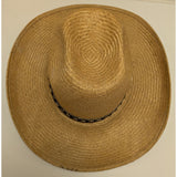 7.5 Bailey U-Rollit Straw New West Western Cowboy Hat Braided Accent Vintage 70s