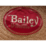 7.5 Bailey U-Rollit Straw New West Western Cowboy Hat Braided Accent Vintage 70s