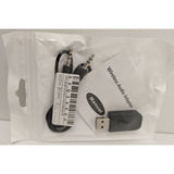 Wireless Audio Adapter USB Bluetooth 5.0 Dongle With 3.5mm Cable Manual Black Plastic