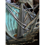 SLIGHT PEEL Dart USA 3663 Vintage Ship Wall Hanging Sail Boat Gold Tone Plastic Art make offer