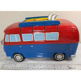 Surf VW Bus 2018 Blowfish 168 Resin Surfer Samba Hippie Van Blue Red 3 Surfboard Coin Piggy Bank Volkswagen