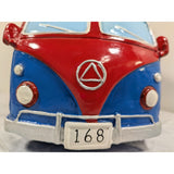 Surf VW Bus 2018 Blowfish 168 Resin Surfer Samba Hippie Van Blue Red 3 Surfboard Coin Piggy Bank Volkswagen