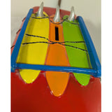 Surf VW Bus 2018 Blowfish 168 Resin Surfer Samba Hippie Van Blue Red 3 Surfboard Coin Piggy Bank Volkswagen