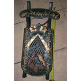 23" Green Metal Sled Cardinals Birds Pinecones Bird Kiss in Love Christmas Home Decor Decoration