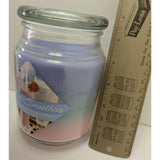 Unlit 6" Fruit Smoothies Scented Jar Candle 20 Oz Guild House Raspberry Blueberry Glass USA Single Wick