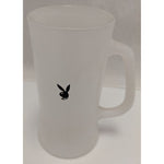 6" Playboy Frosted Glass Beer Mug Collectible Bunny Logo Barware Gift