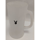 6" Playboy Frosted Glass Beer Mug Collectible Bunny Logo Barware Gift