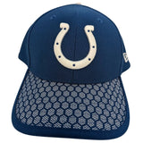 M L Medium Large Indianapolis Colts Horseshoe Logo NFL New Era 39Thirty Hat Baseball Cap Blue White Honeycomb Indiana