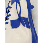 15 Men's Under Armour White Blue Fierce Phantom Mid MC UA Football Cleats 1283304-141