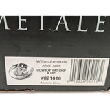 16" Wilton Armetale Cowboy Western Hat Chip & Dip Serving Dish Food-Safe Hot Cold Metal