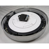 Working 11" Round Black Dial Model 87784 Day & Date Wall Clock Aluminum Frame Quartz HD-1688