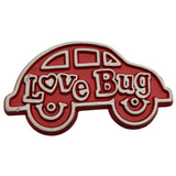 2" Vintage Love Bug Beetle VW Automobile Fridge Magnet Vinyl Red White NOS New Old Stock
