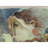 Draft MAKE OFFER MUSIC Framed Alvar Sunol Allegories Of The Arts Lithograph Embossed Musical Scene 32"x26" Glass