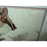 Draft MAKE OFFER MUSIC Framed Alvar Sunol Allegories Of The Arts Lithograph Embossed Musical Scene 32"x26" Glass