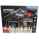 4x6' Atmos AFXG013 AtmosFX Digital Decorating Kit Projector Window Holiday Decorations Remote SD