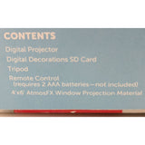4x6' Atmos AFXG013 AtmosFX Digital Decorating Kit Projector Window Holiday Decorations Remote SD