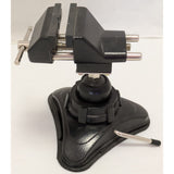 Mini Tabletop Swivel Bench Vise 2.75" Jaw Opening Heavy-Duty Cast Iron & Steel Suction Cup
