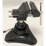 Mini Tabletop Swivel Bench Vise 2.75" Jaw Opening Heavy-Duty Cast Iron & Steel Suction Cup