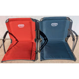 2 Set Folding Red Blue Sportsman's Warehouse Stadium Seat Chair Arms Backrest