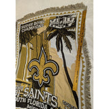 59x45" NFL Super Bowl XLIV 2010 Saints Champions Throw Blanket The Northwest Acrylic