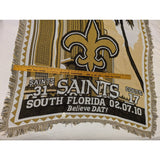 59x45" NFL Super Bowl XLIV 2010 Saints Champions Throw Blanket The Northwest Acrylic