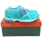 6.5 Teal Vionic Women Drift Satima Sneaker Orthotic Support Walking Shoes Lace Up