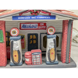 1992 Coca-Cola Town Square Howard Oil Company Gas Station Christmas Decoration Display