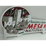 Mesa Verde National Park Prehistoric Ruins Metal License Plate Topper Vintage 1960s