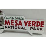 Mesa Verde National Park Prehistoric Ruins Metal License Plate Topper Vintage 1960s