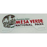 Mesa Verde National Park Prehistoric Ruins Metal License Plate Topper Vintage 1960s