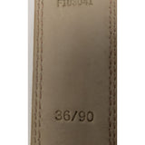 AS-IS Discoloration 36 Ariat Belt Ostrich Print Leather Western Silver Tone Tip Buckle Ladies
