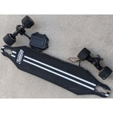AS-IS H5 TeamGee Electric 37" Skateboard Deck Hub Motors Black Longboard Team Gee