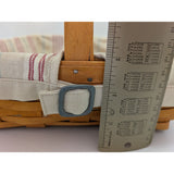 13" Bee 2002 Back Porch Longaberger Basket Striped Fabric Liner Red/Blue/Green Rectangle