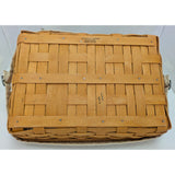 13" Bee 2002 Back Porch Longaberger Basket Striped Fabric Liner Red/Blue/Green Rectangle